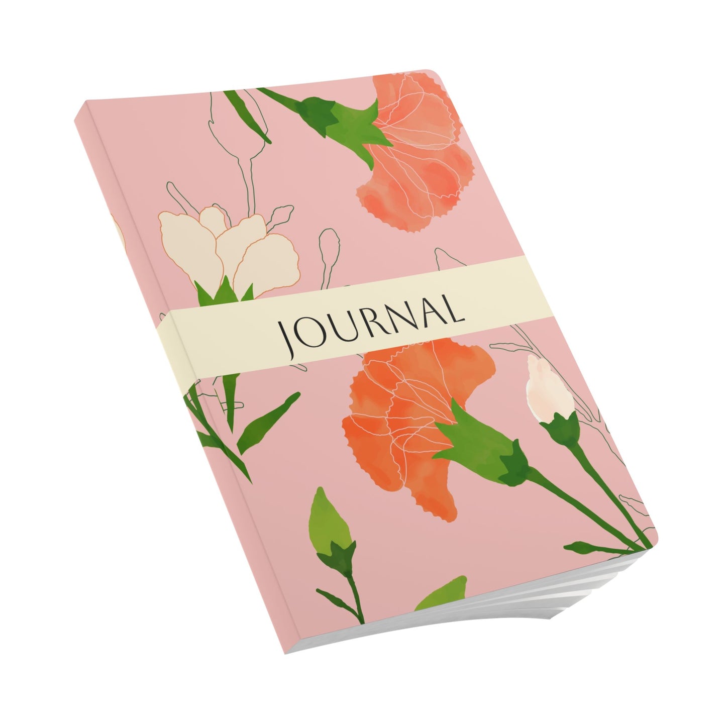 January Birth Flower Inspired Wellness Journal | Mindfulness | Affirmation | Carnation & Snowdrop