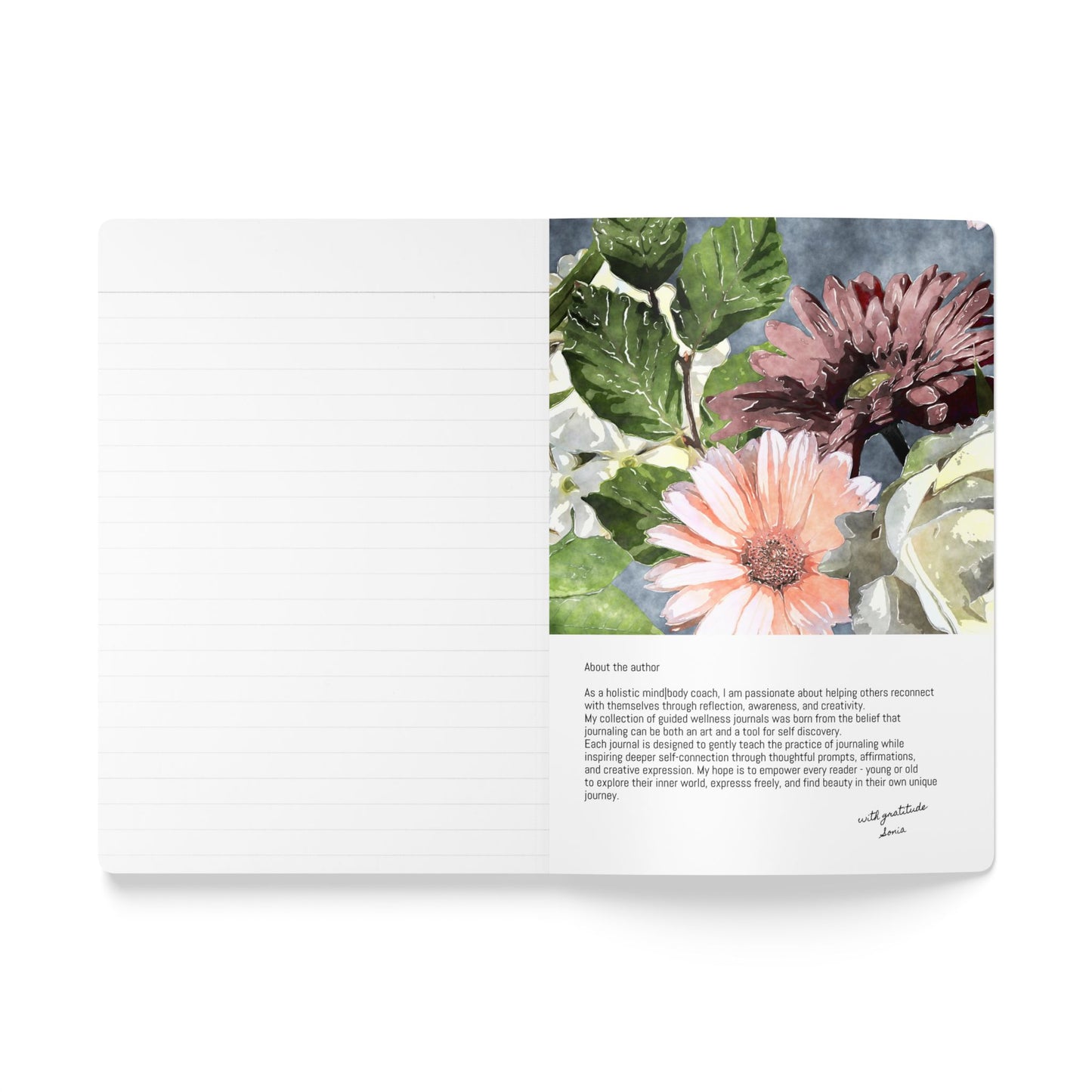 September Birth Flower Inspired Wellness Journal | Mindfulness | Affirmation | Aster & Morning Glory