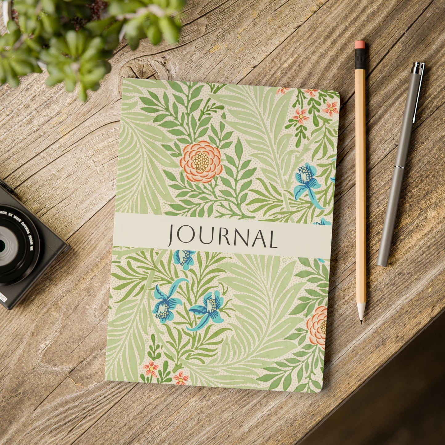 July Birth Flower Inspired Wellness Journal | Mindfulness | Affirmation | Larkspur & Water Lily