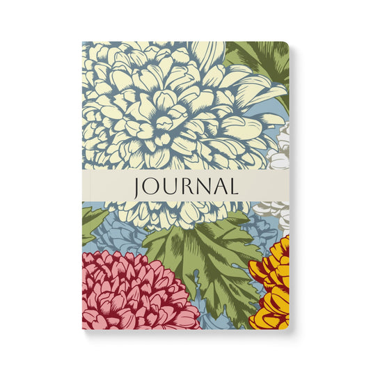 November Birth Flower Inspired Wellness Journal | Mindfulness | Affirmation | Chrysanthemum & Peony
