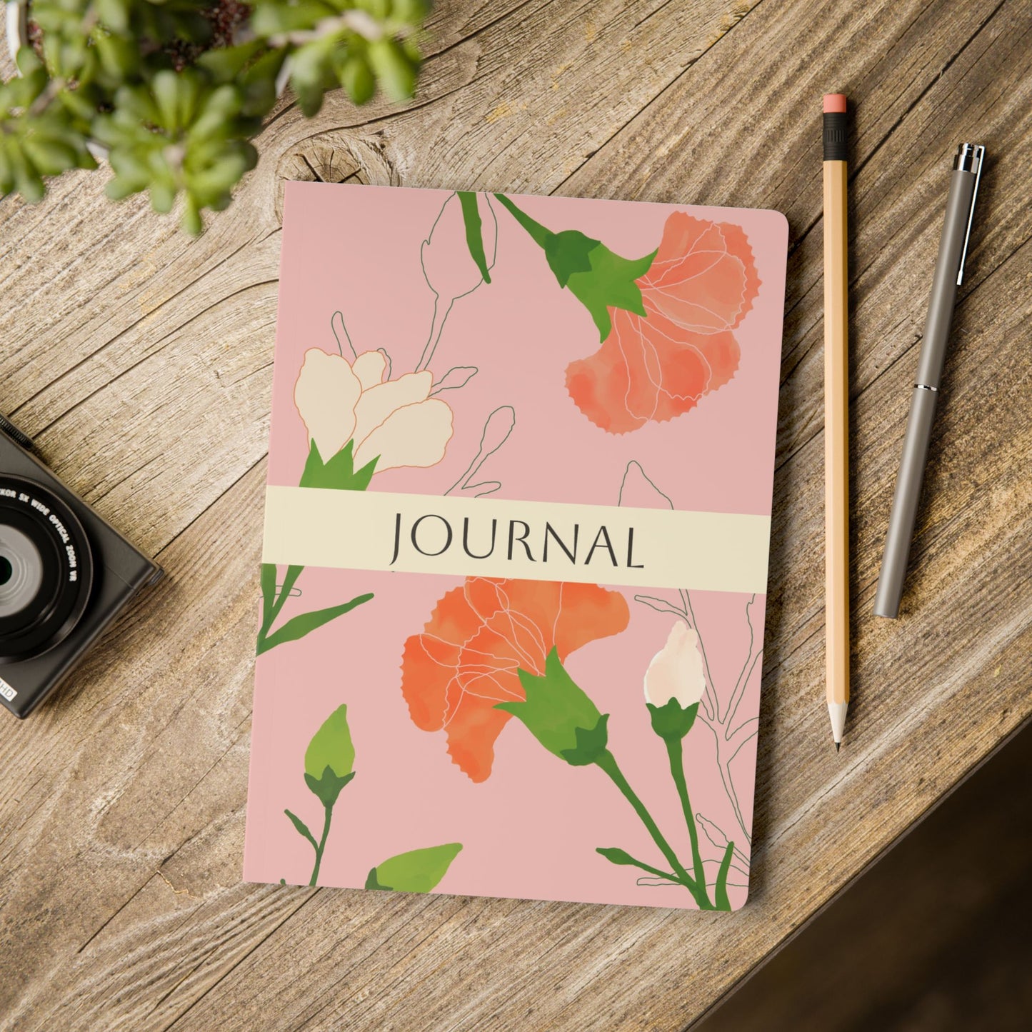 January Birth Flower Inspired Wellness Journal | Mindfulness | Affirmation | Carnation & Snowdrop