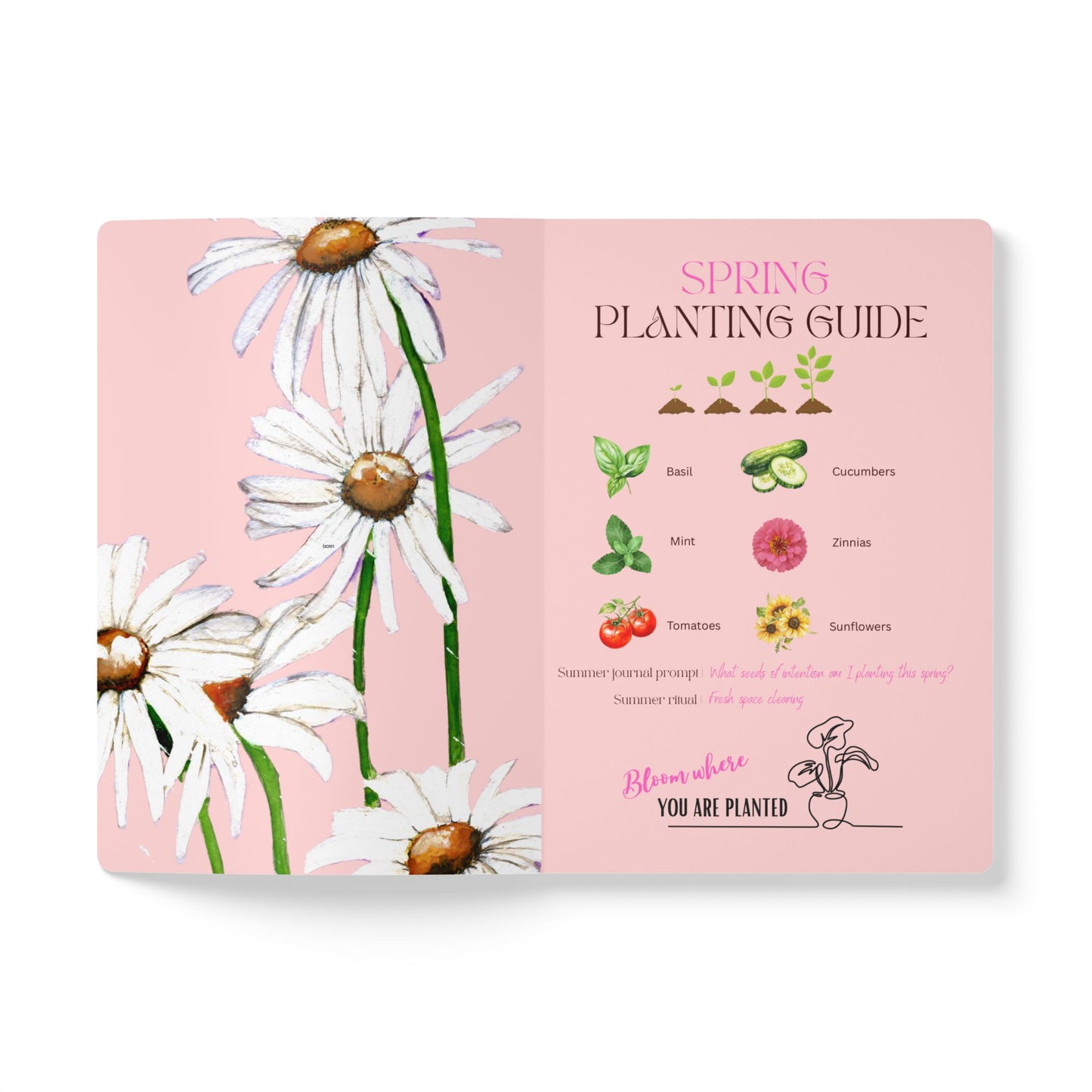 Spring Wellness Journal | Planting Guide | Seasonal Foods | Self Care Practices