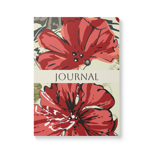 August Birth Flower Inspired Wellness Journal | Mindfulness | Affirmation | Gladiolus & Poppy