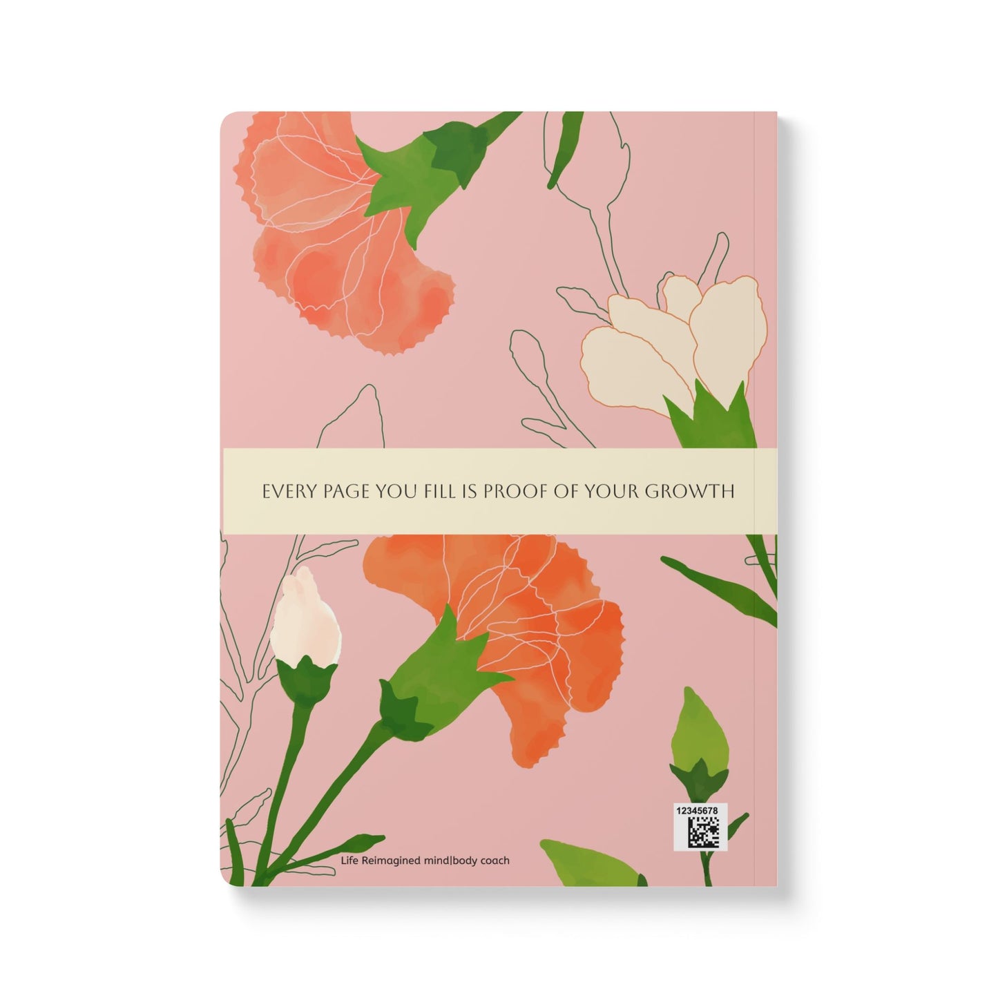 January Birth Flower Inspired Wellness Journal | Mindfulness | Affirmation | Carnation & Snowdrop