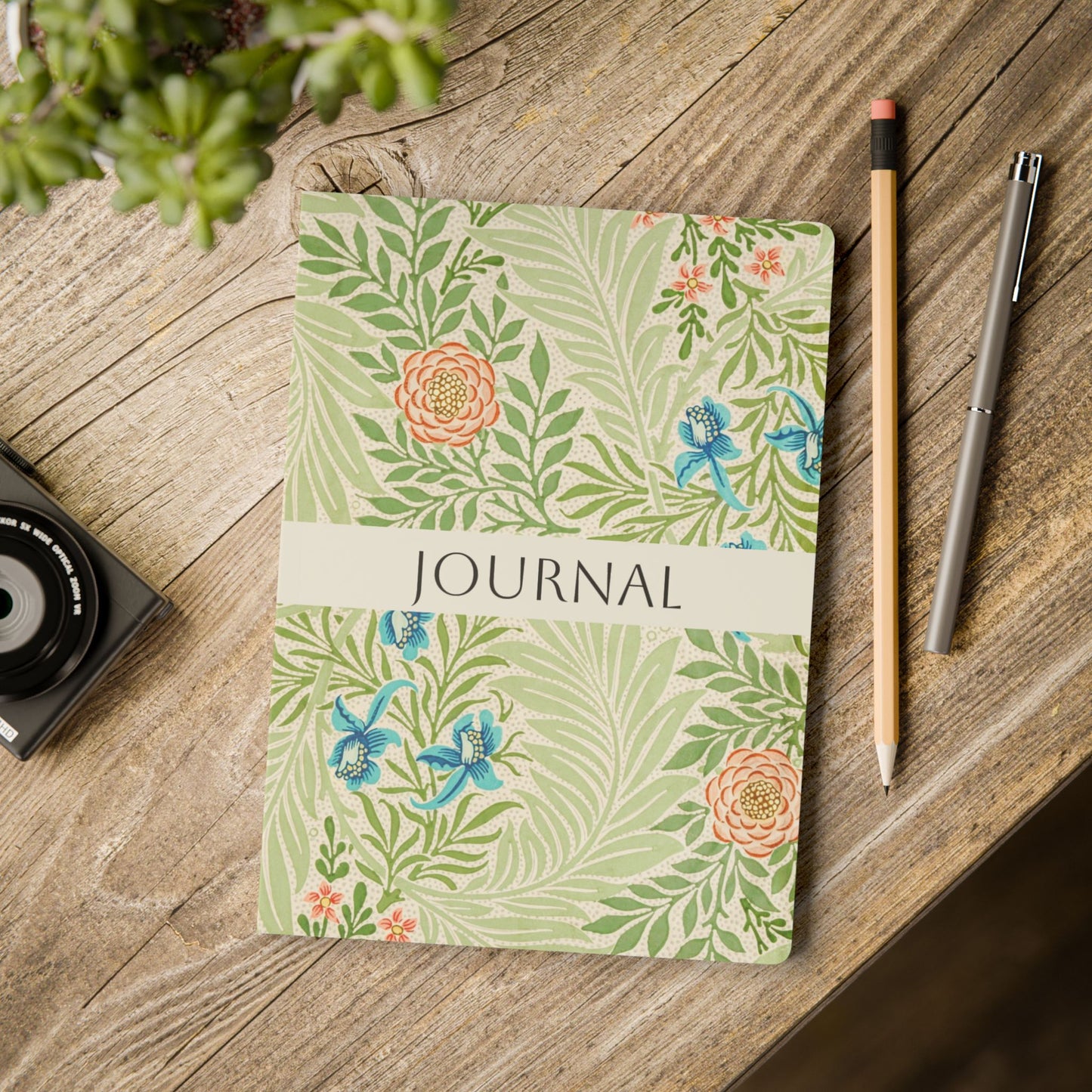 July Birth Flower Inspired Wellness Journal | Mindfulness | Affirmation | Larkspur & Water Lily