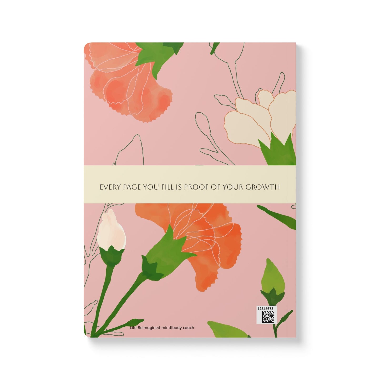 January Birth Flower Inspired Wellness Journal | Mindfulness | Affirmation | Carnation & Snowdrop