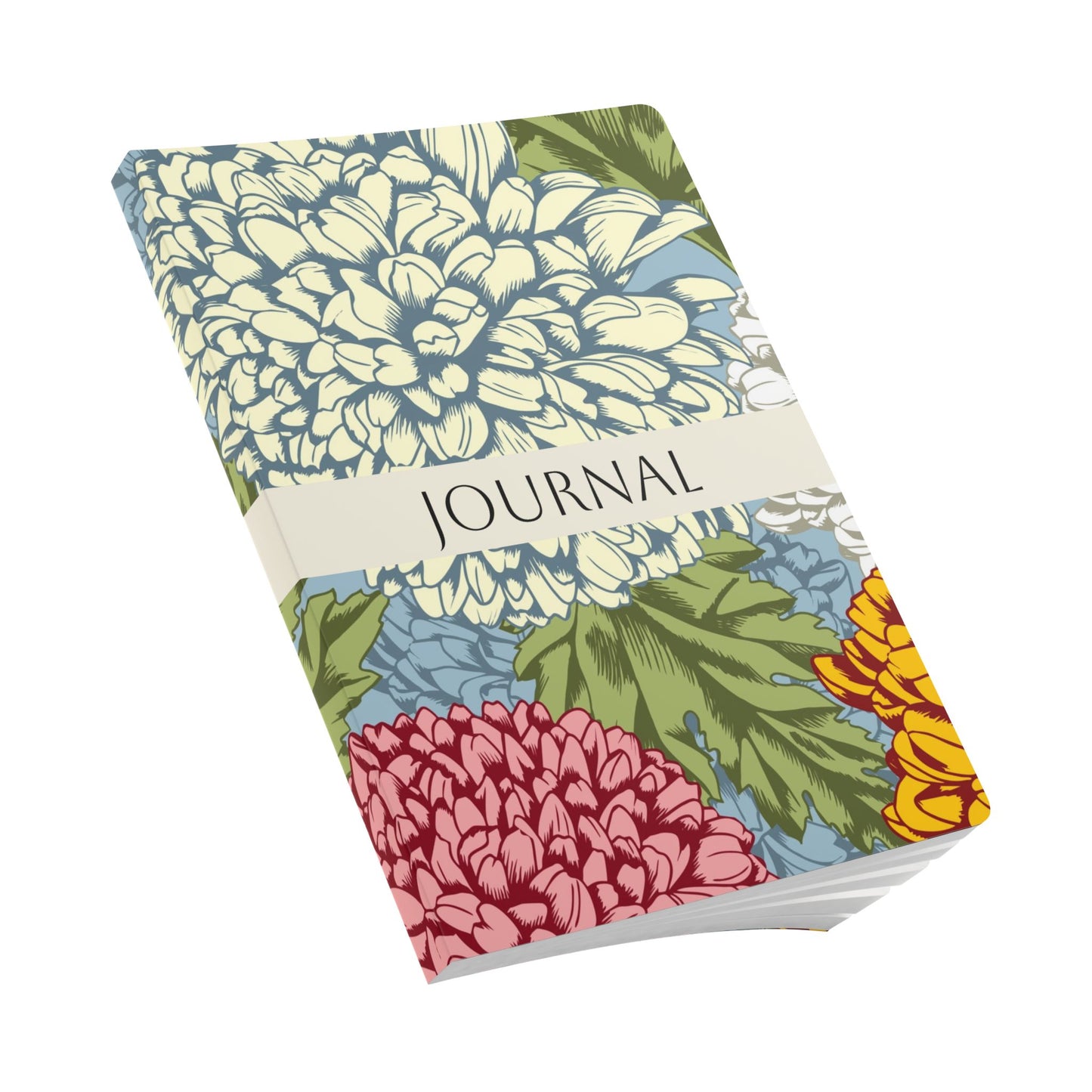 November Birth Flower Inspired Wellness Journal | Mindfulness | Affirmation | Chrysanthemum & Peony