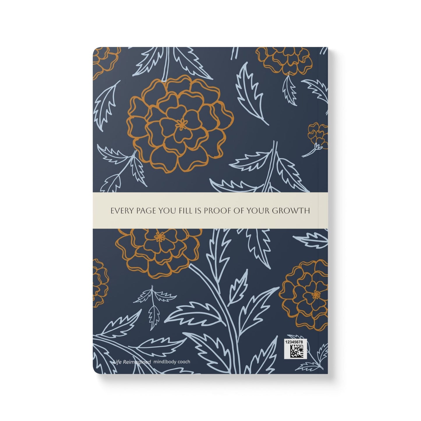 October Birth Flower Inspired Wellness Journal | Mindfulness | Affirmation | Marigold & Cosmos