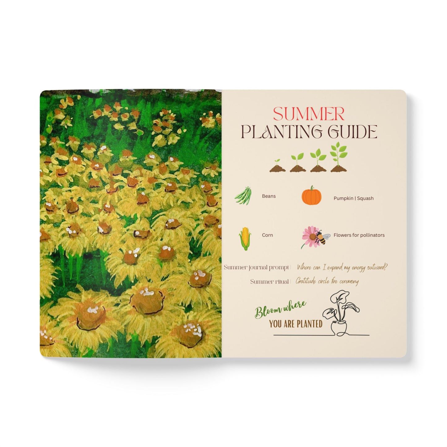 Summer Wellness Journal | Planting Guide | Seasonal Foods | Self Care Practices