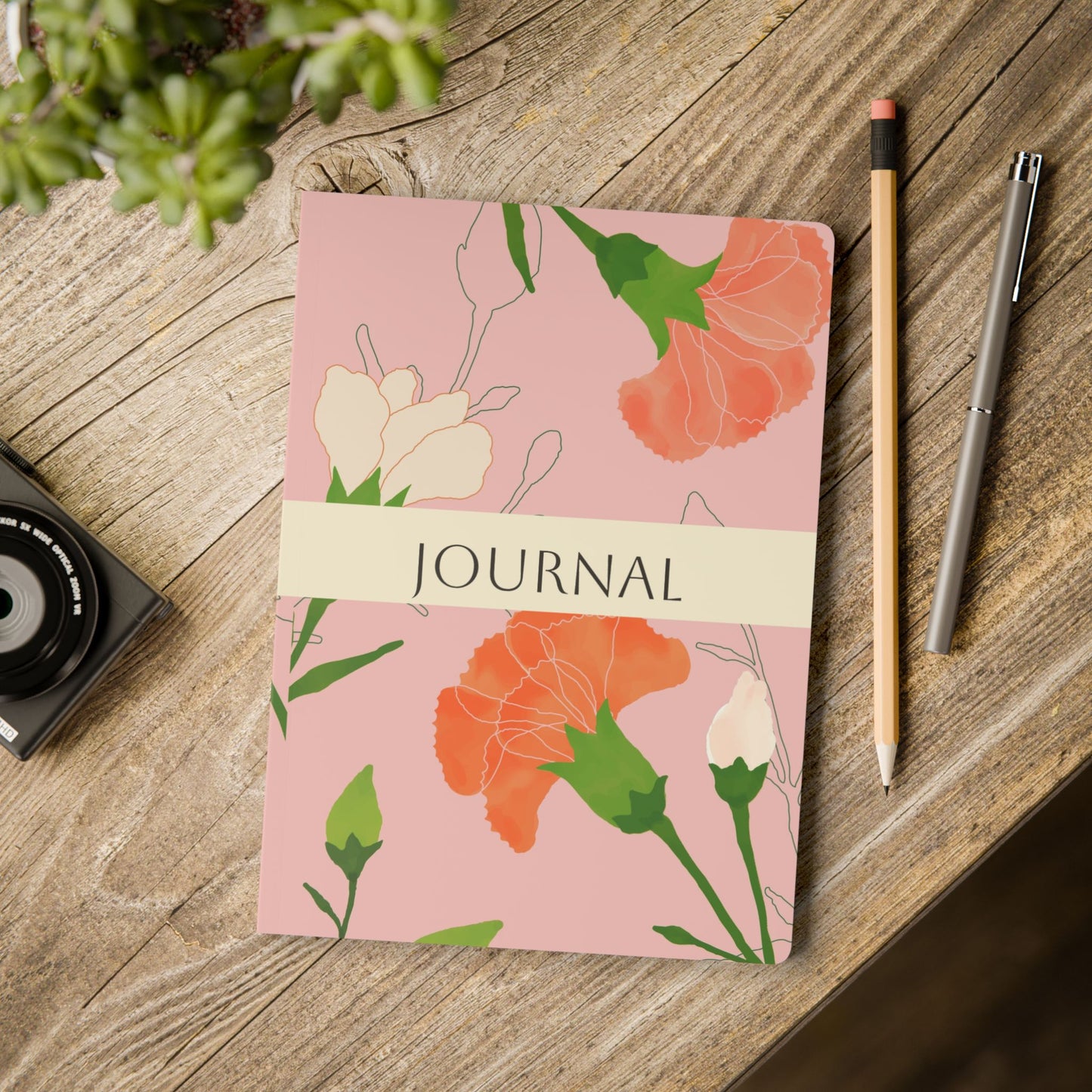 January Birth Flower Inspired Wellness Journal | Mindfulness | Affirmation | Carnation & Snowdrop