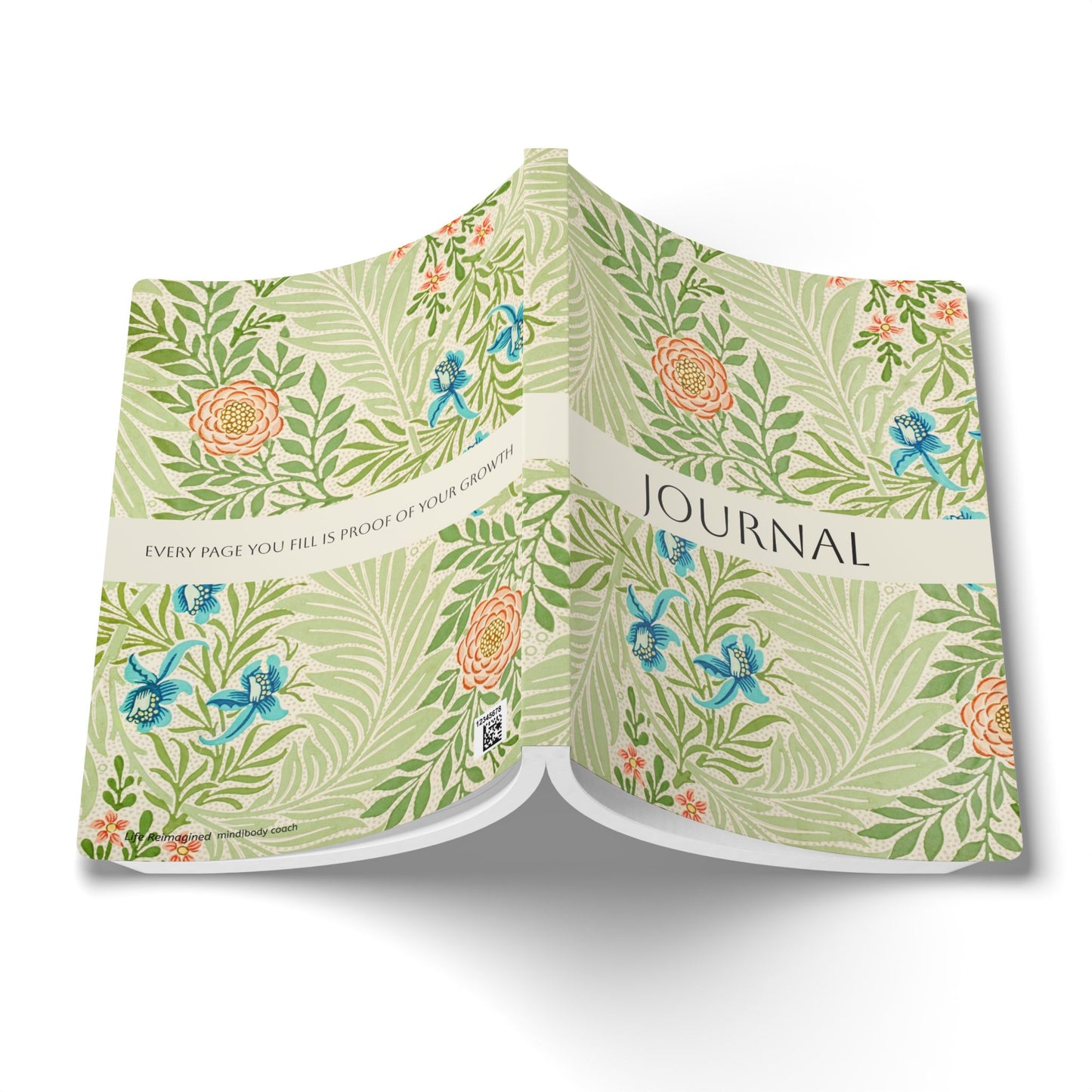 July Birth Flower Inspired Wellness Journal | Mindfulness | Affirmation | Larkspur & Water Lily