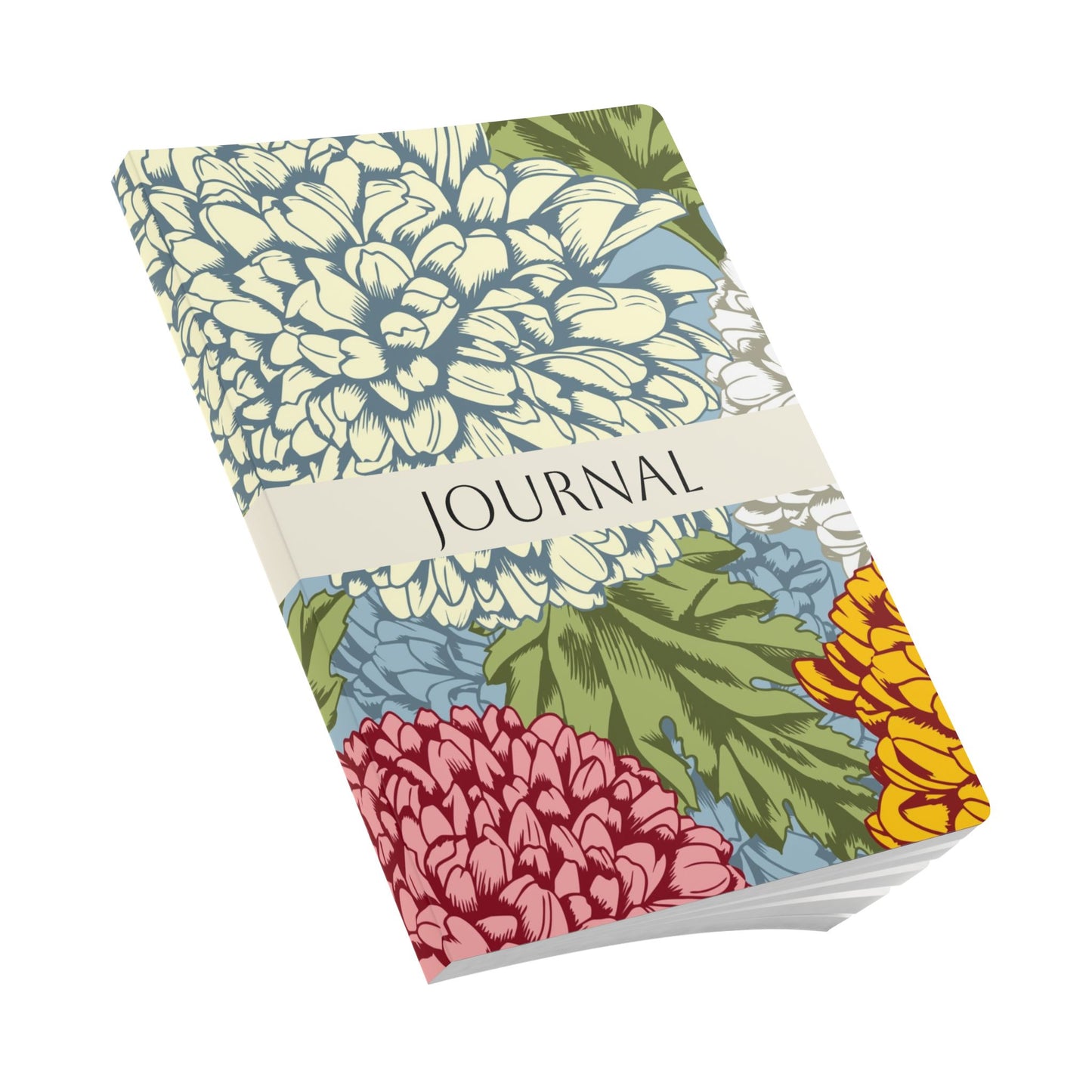 November Birth Flower Inspired Wellness Journal | Mindfulness | Affirmation | Chrysanthemum & Peony