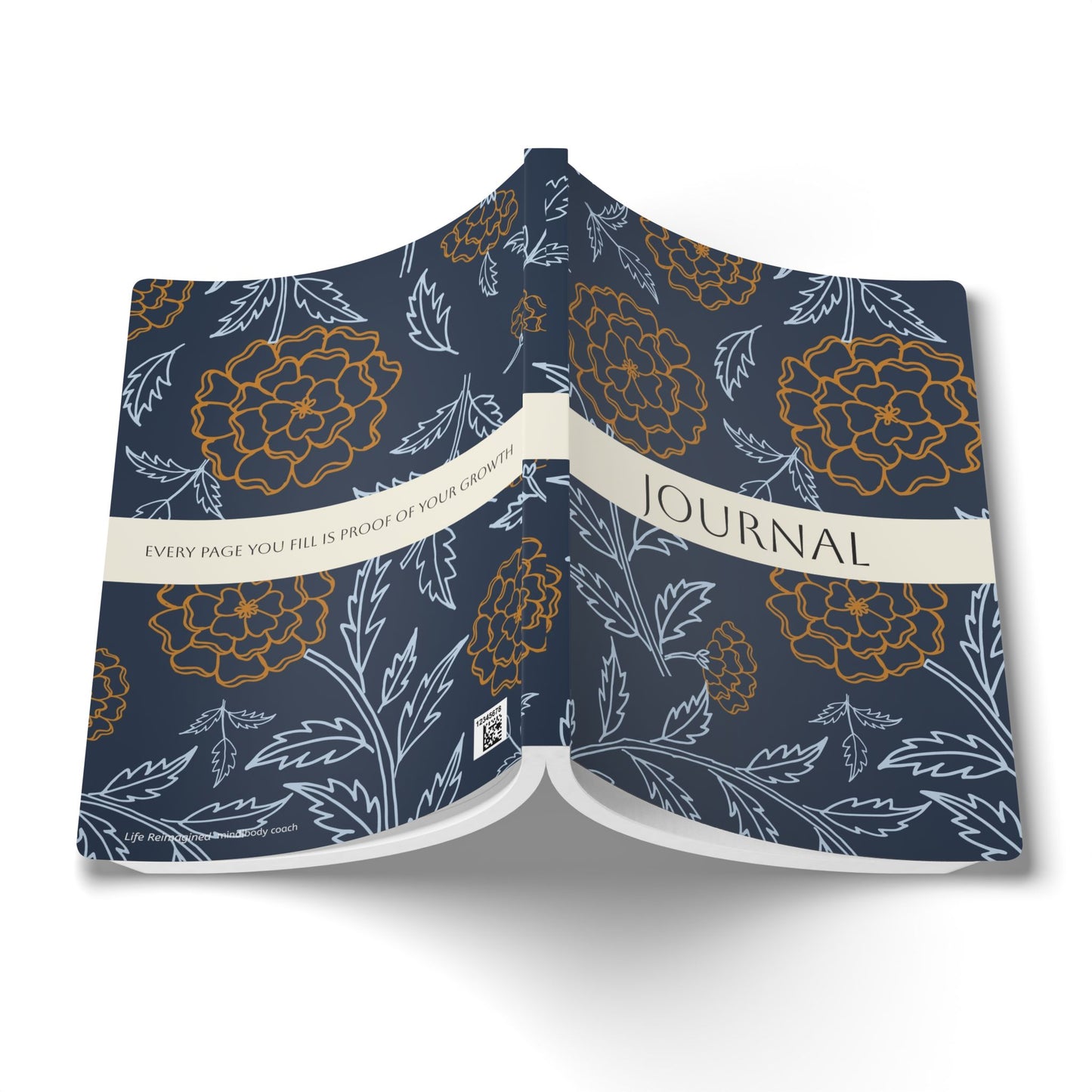 October Birth Flower Inspired Wellness Journal | Mindfulness | Affirmation | Marigold & Cosmos