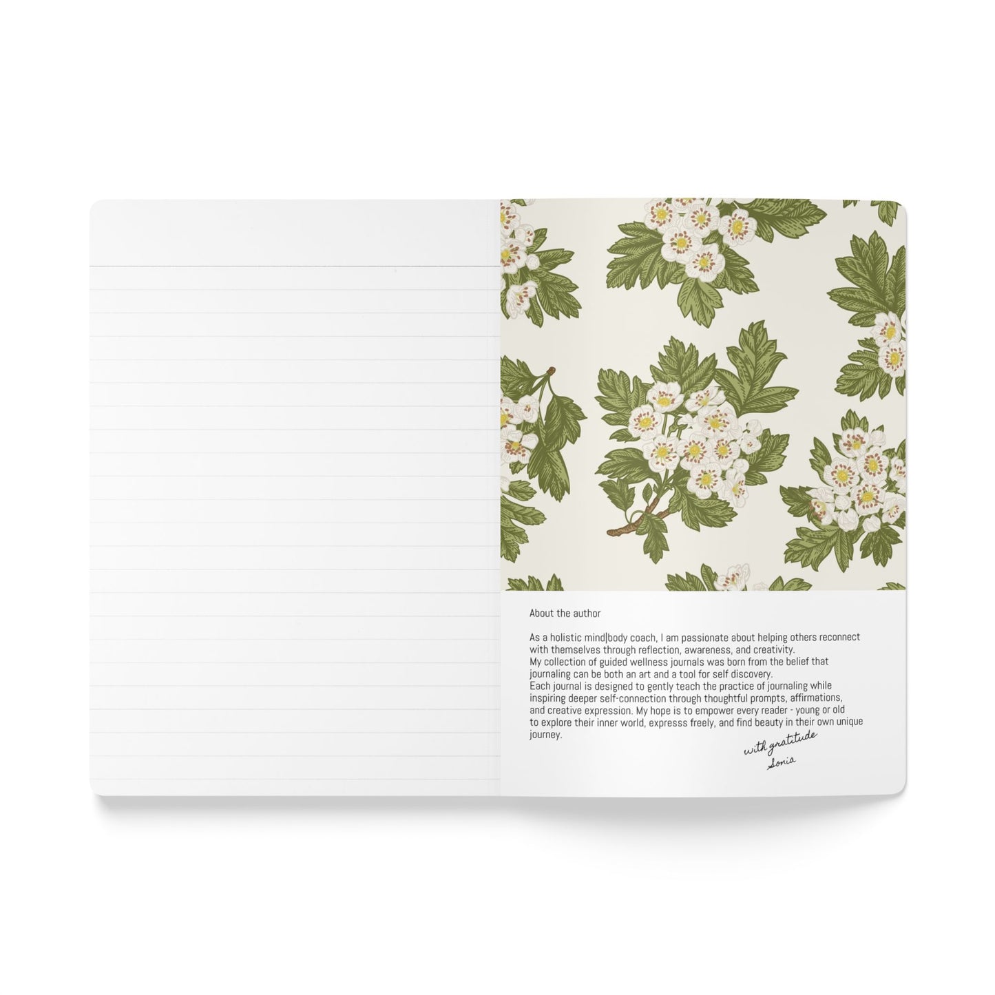 May Birth Flower Inspired Wellness Journal | Mindfulness | Affirmation | Lily of the Valley & Hawthorn