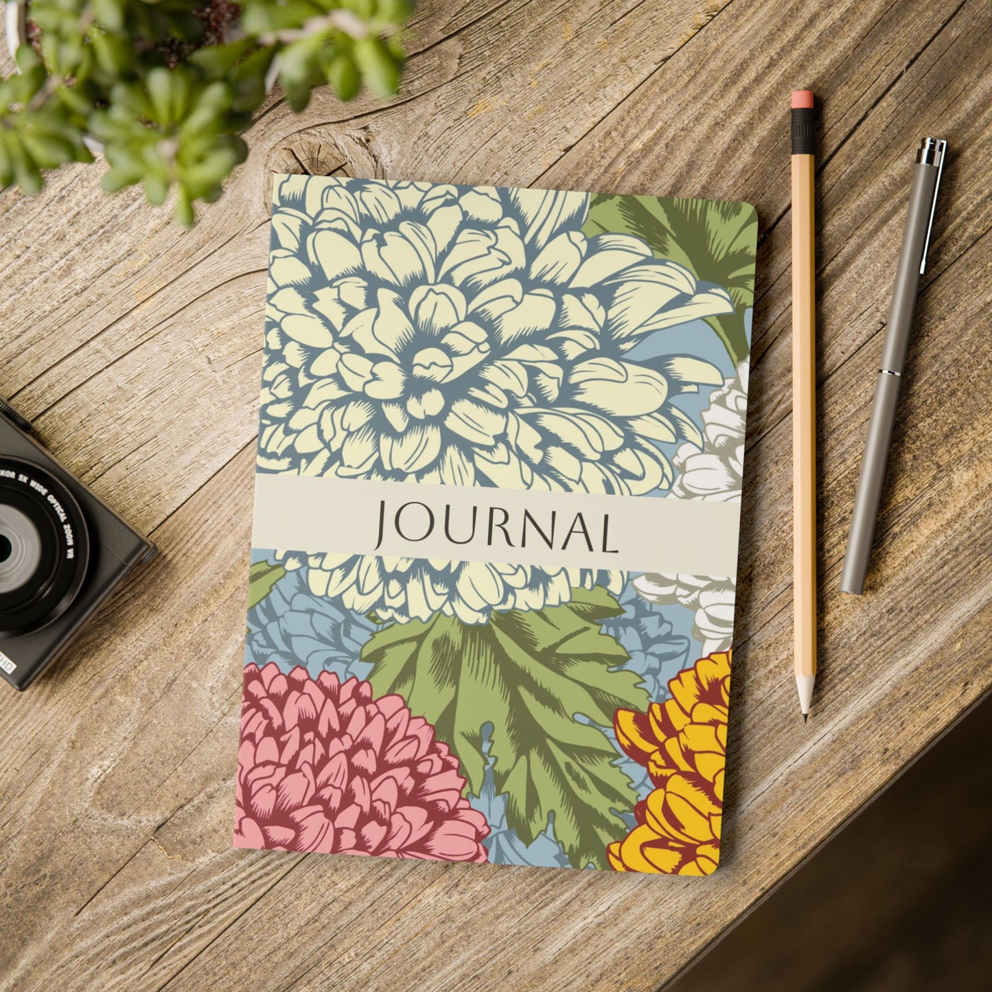 November Birth Flower Inspired Wellness Journal | Mindfulness | Affirmation | Chrysanthemum & Peony