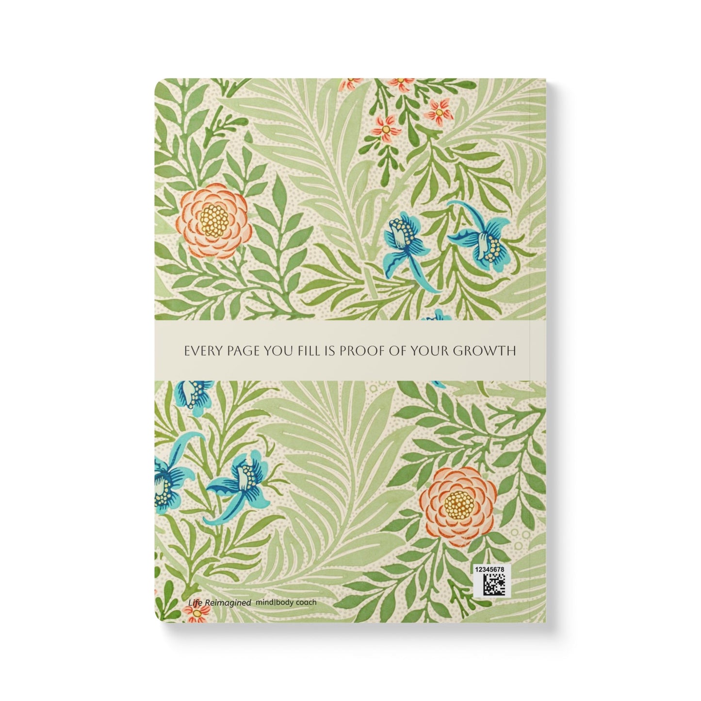 July Birth Flower Inspired Wellness Journal | Mindfulness | Affirmation | Larkspur & Water Lily