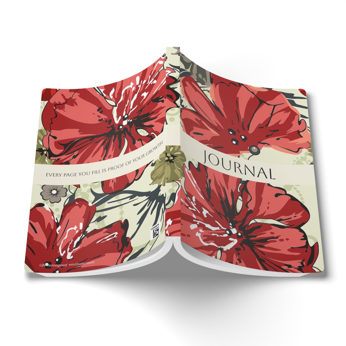August Birth Flower Inspired Wellness Journal | Mindfulness | Affirmation | Gladiolus & Poppy