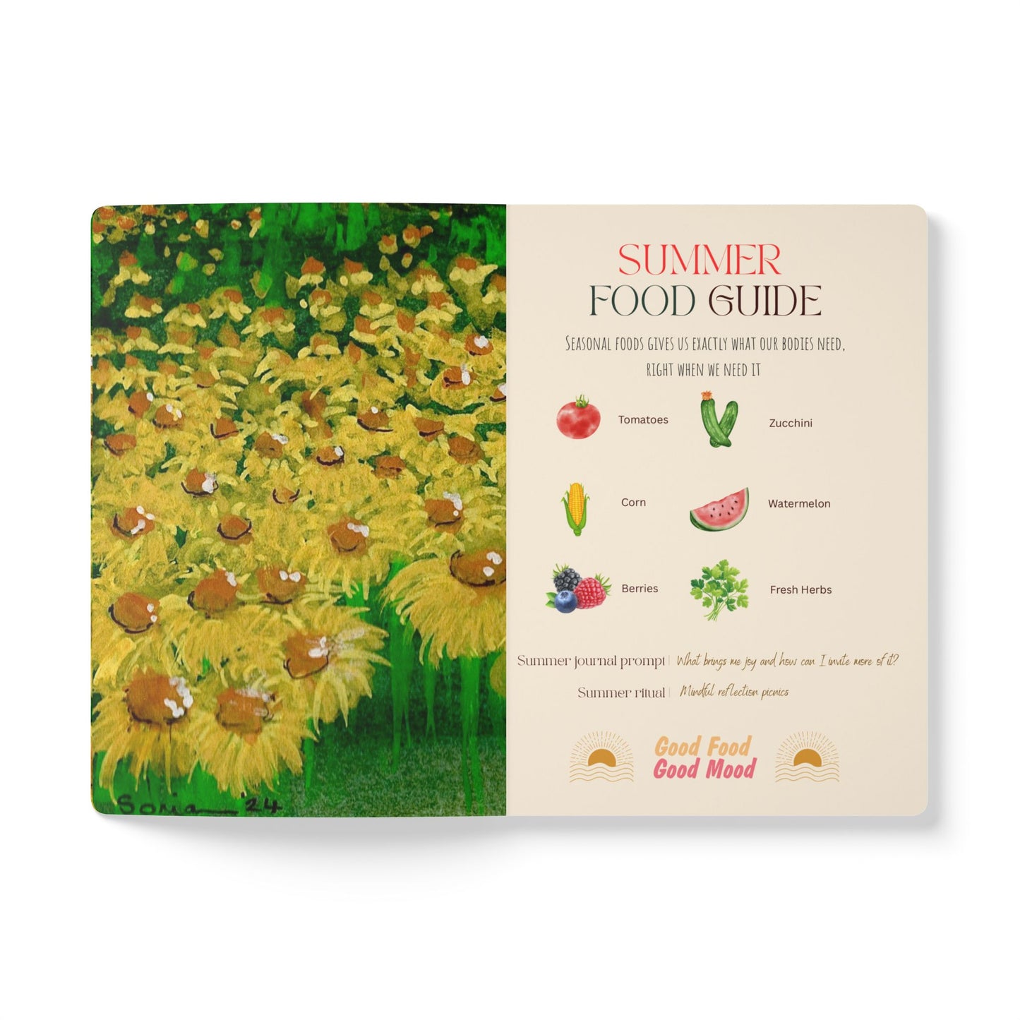 Summer Wellness Journal | Planting Guide | Seasonal Foods | Self Care Practices