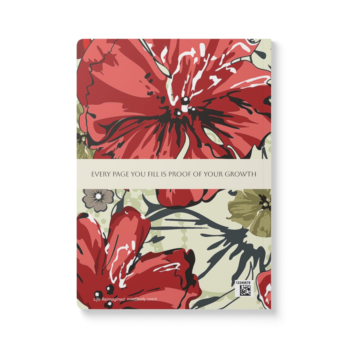 August Birth Flower Inspired Wellness Journal | Mindfulness | Affirmation | Gladiolus & Poppy