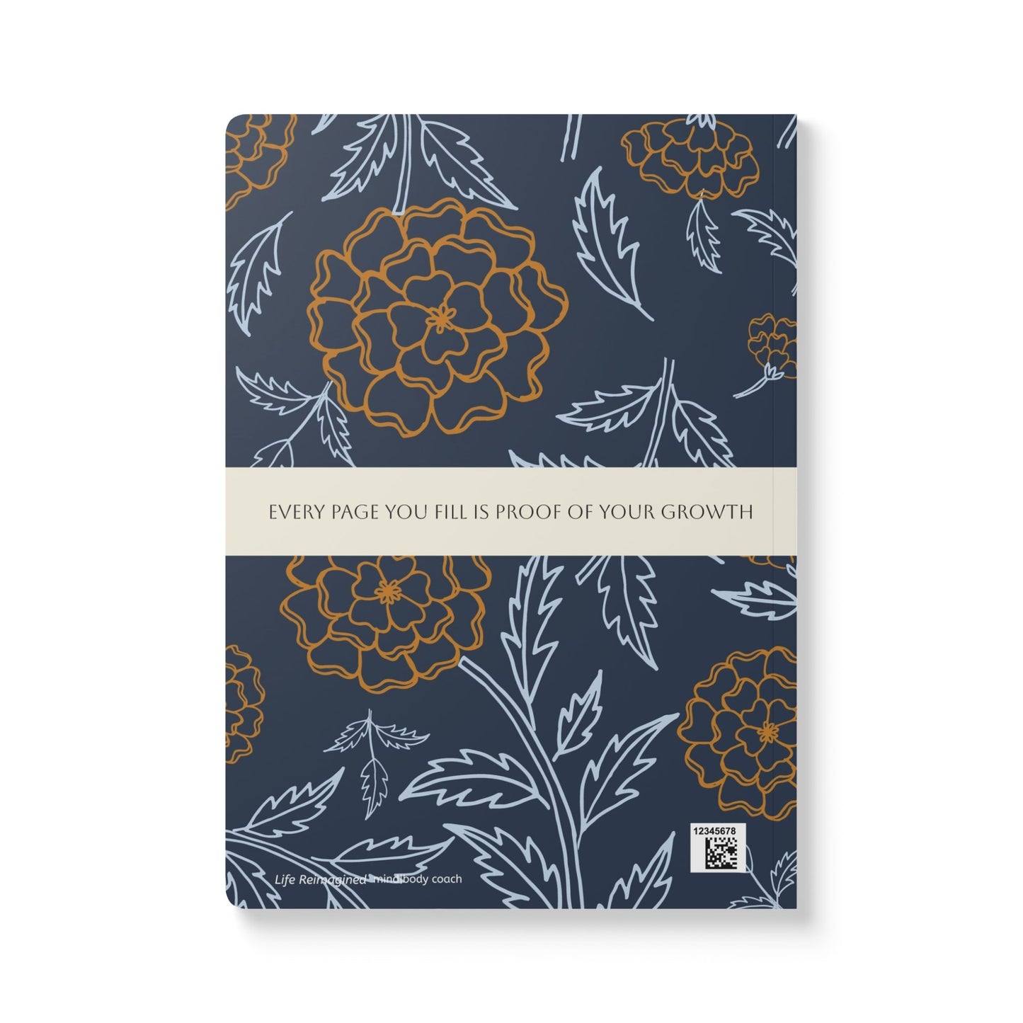 October Birth Flower Inspired Wellness Journal | Mindfulness | Affirmation | Marigold & Cosmos