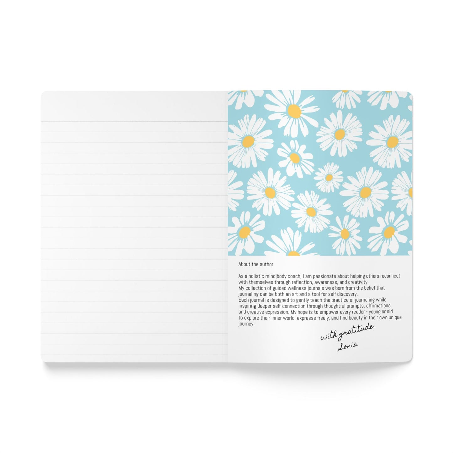 April Birth Flower Inspired Wellness Journal | Mindfulness | Affirmation | Daisy & Sweet Pea