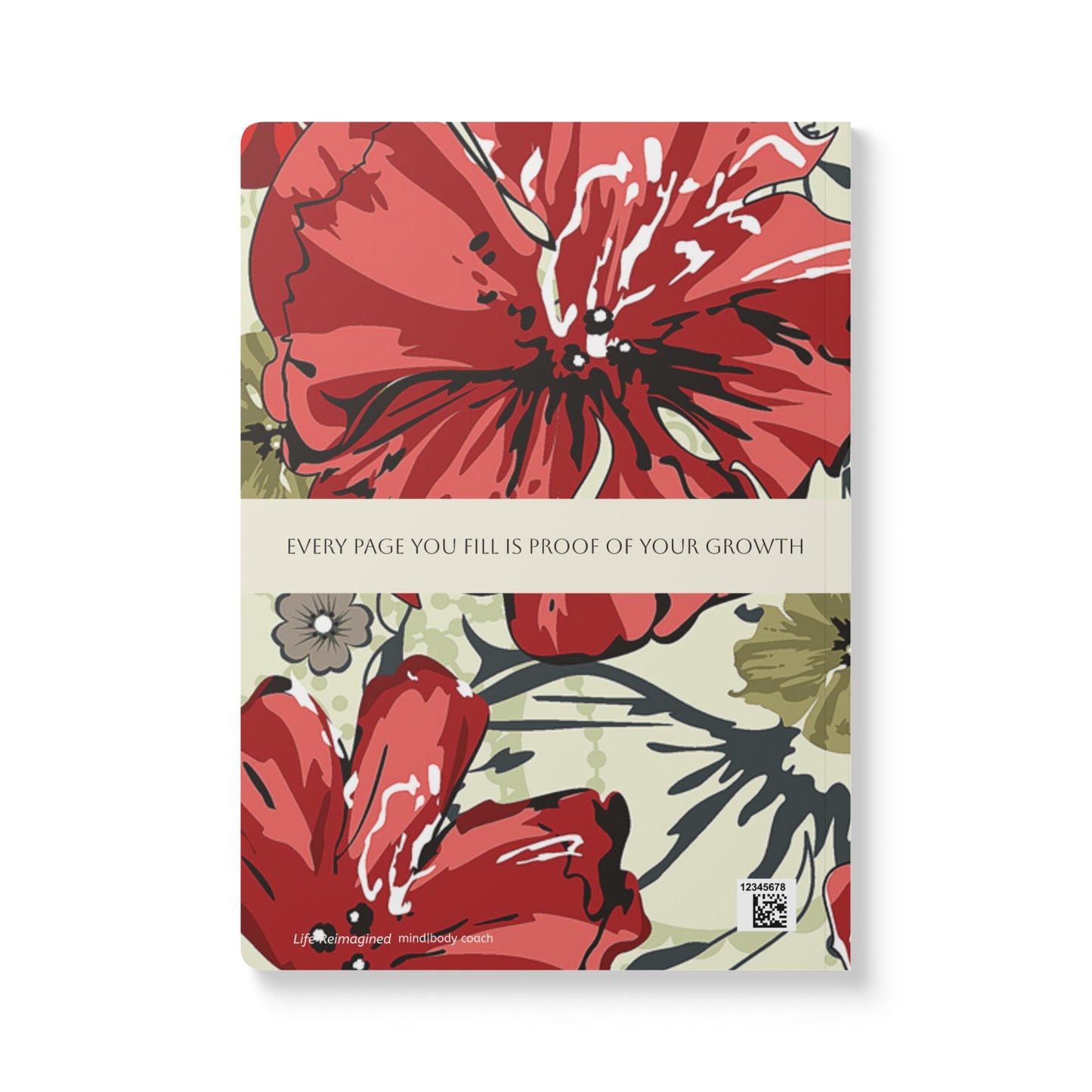 August Birth Flower Inspired Wellness Journal | Mindfulness | Affirmation | Gladiolus & Poppy