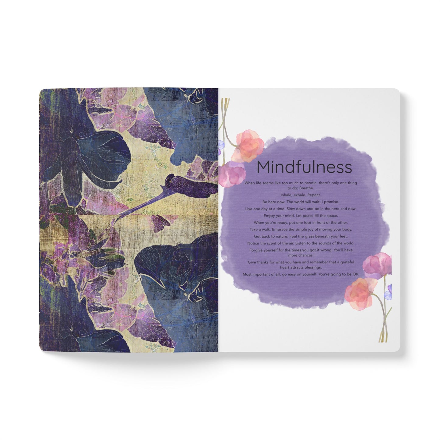 February Birth Flower Inspired Wellness Journal | Mindfulness | Affirmation | Violet & Primrose