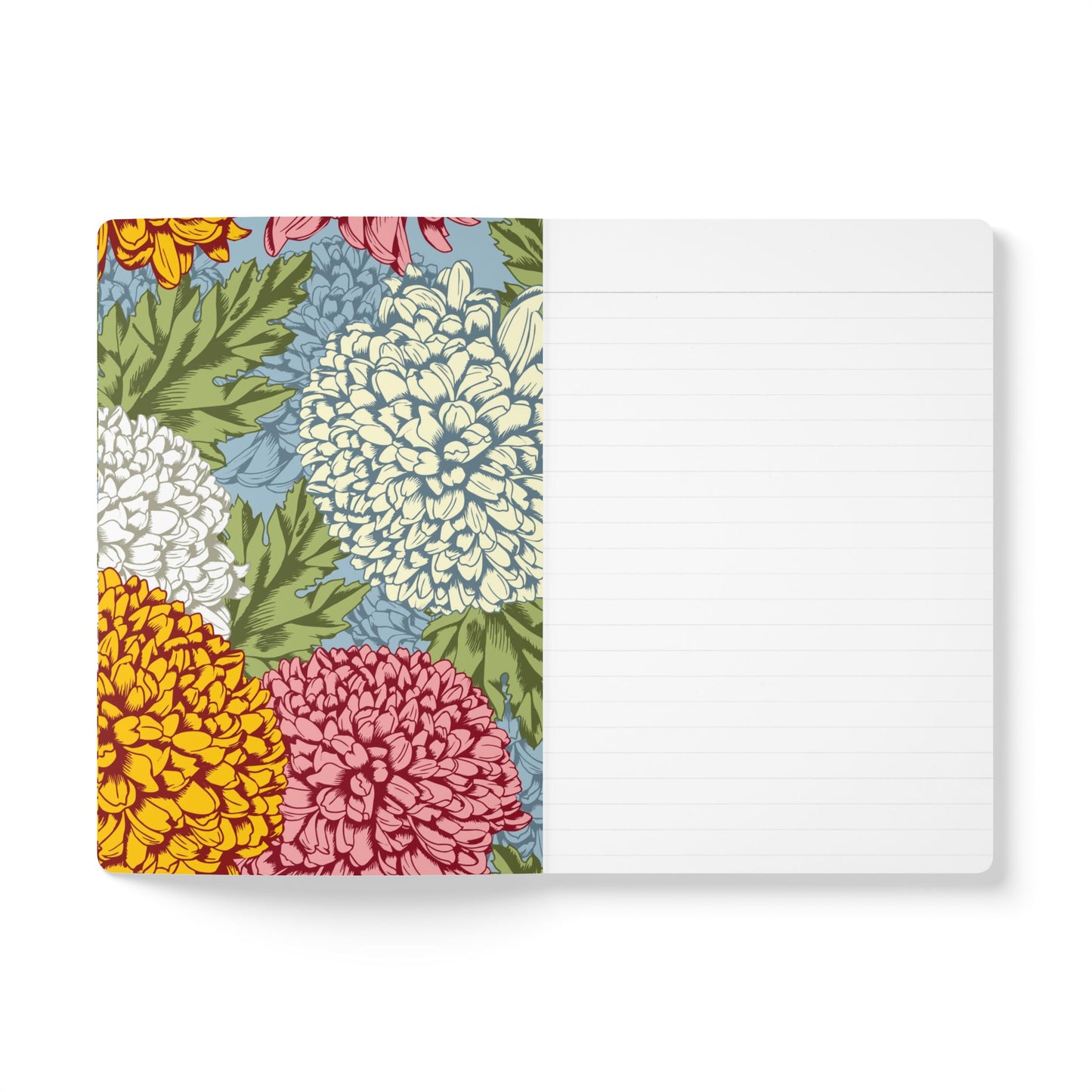 November Birth Flower Inspired Wellness Journal | Mindfulness | Affirmation | Chrysanthemum & Peony