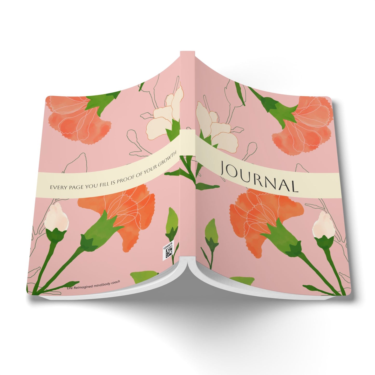 January Birth Flower Inspired Wellness Journal | Mindfulness | Affirmation | Carnation & Snowdrop