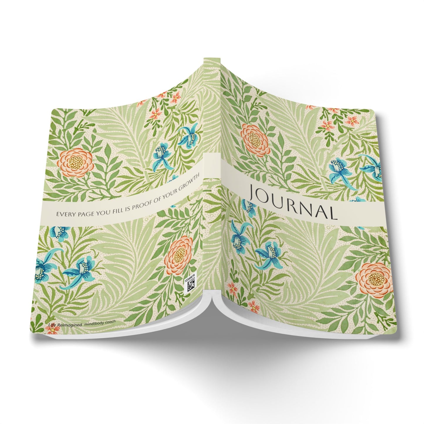 July Birth Flower Inspired Wellness Journal | Mindfulness | Affirmation | Larkspur & Water Lily