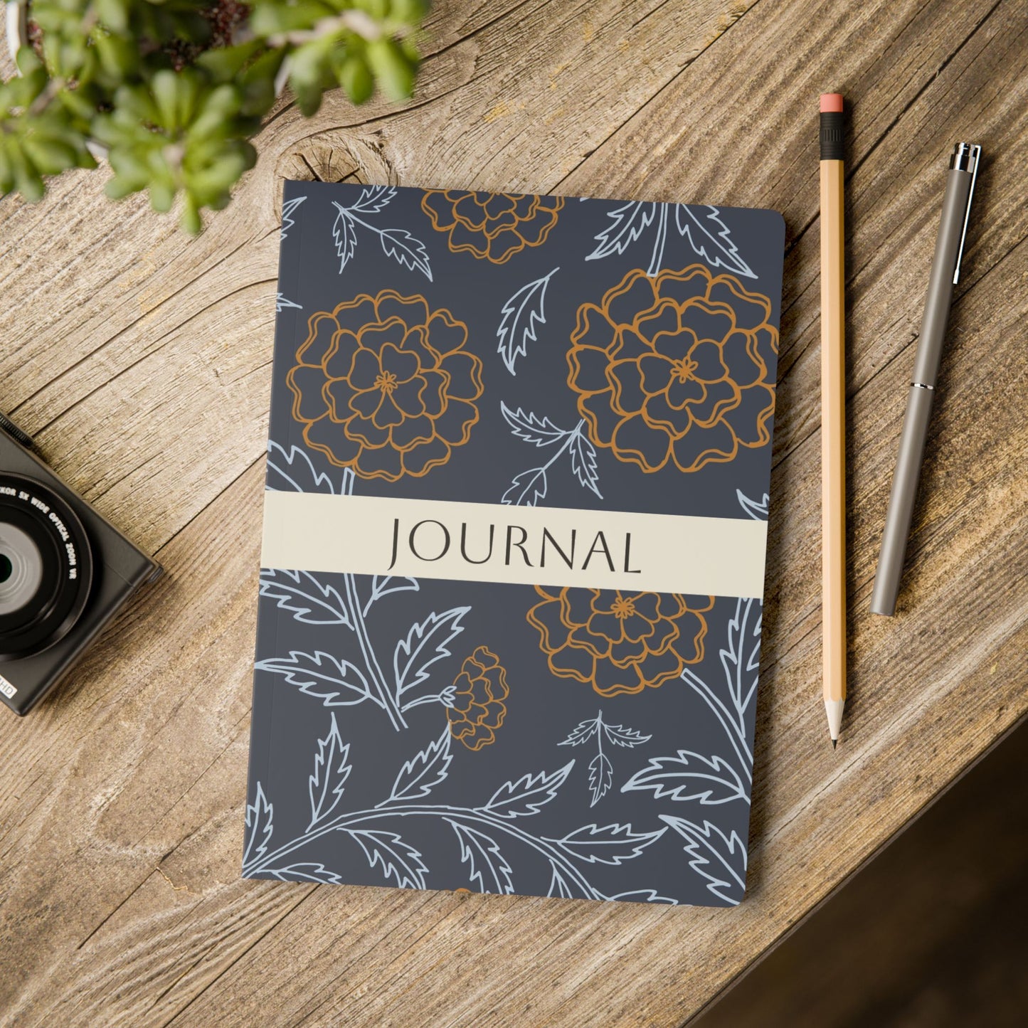 October Birth Flower Inspired Wellness Journal | Mindfulness | Affirmation | Marigold & Cosmos