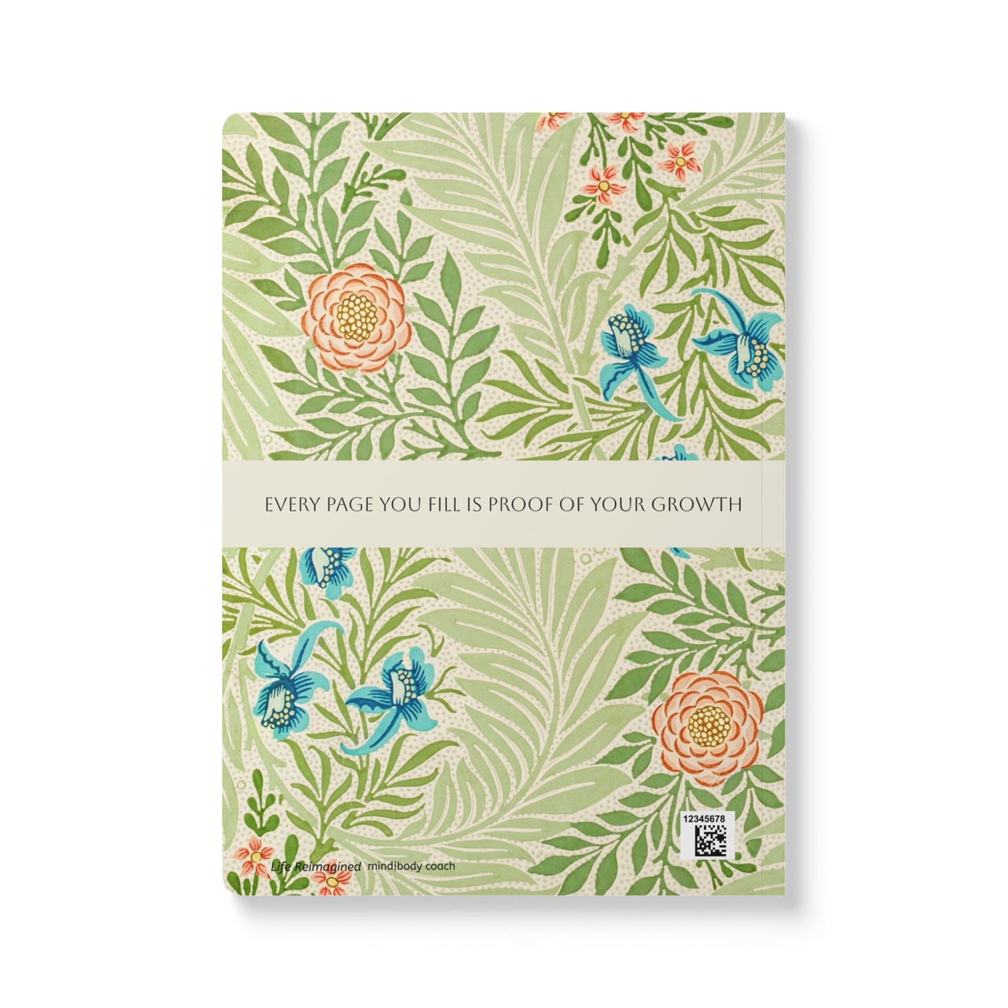 July Birth Flower Inspired Wellness Journal | Mindfulness | Affirmation | Larkspur & Water Lily