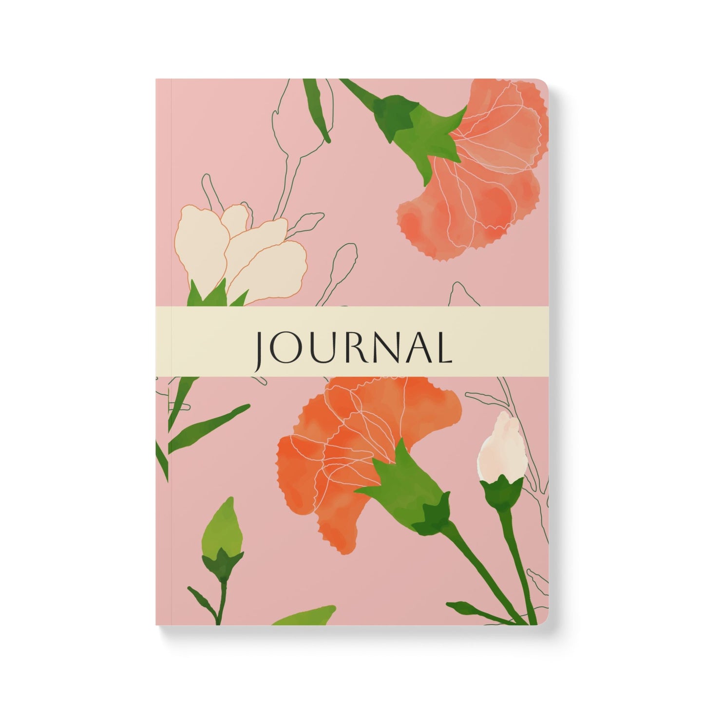 January Birth Flower Inspired Wellness Journal | Mindfulness | Affirmation | Carnation & Snowdrop