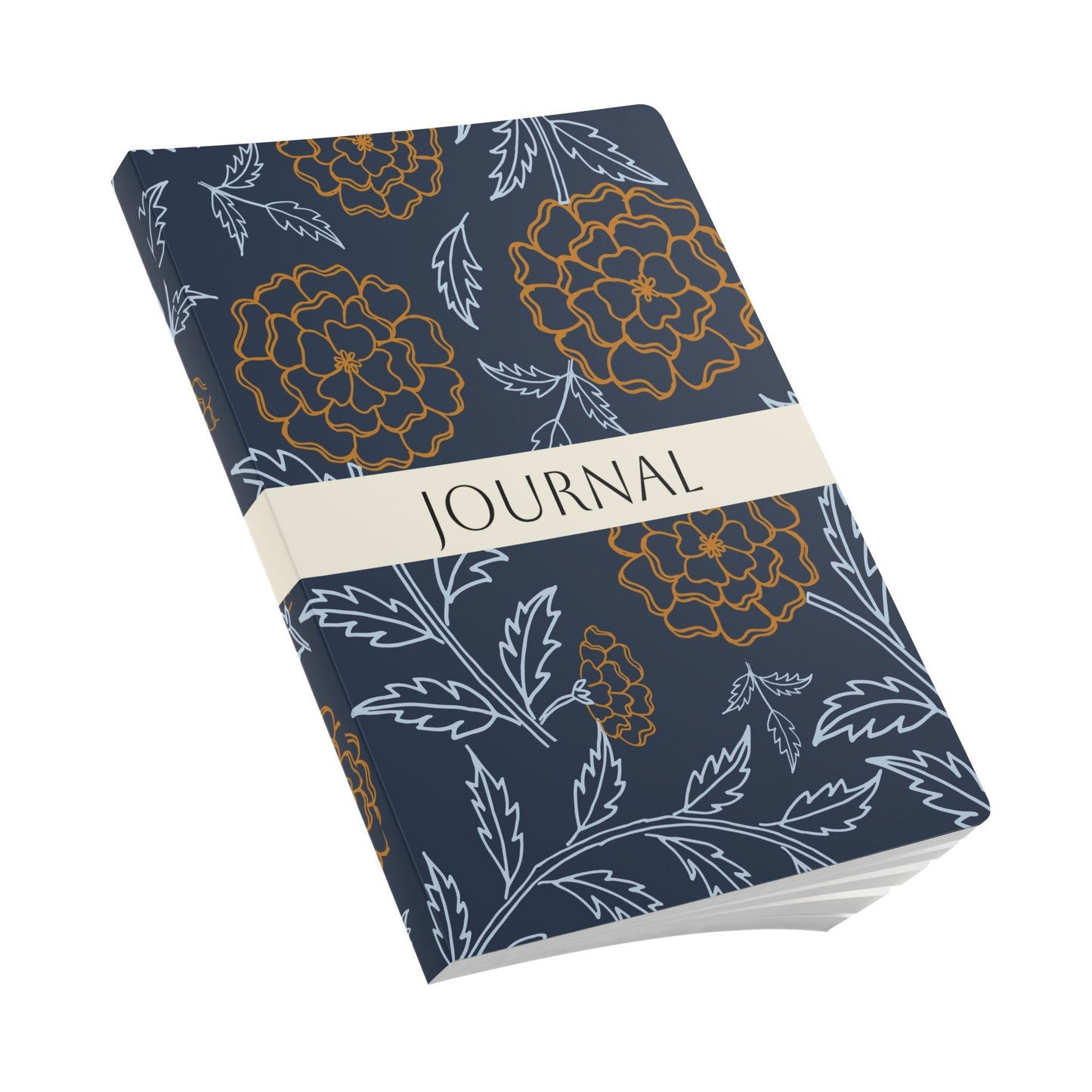 October Birth Flower Inspired Wellness Journal | Mindfulness | Affirmation | Marigold & Cosmos