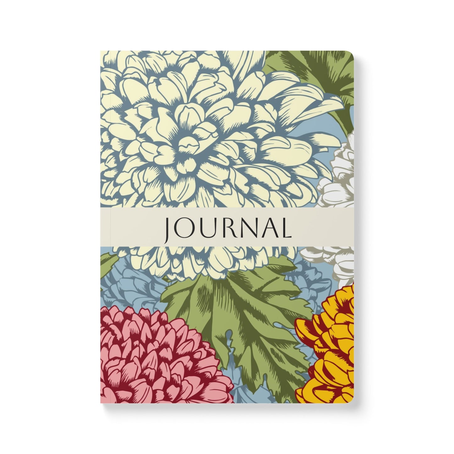 November Birth Flower Inspired Wellness Journal | Mindfulness | Affirmation | Chrysanthemum & Peony