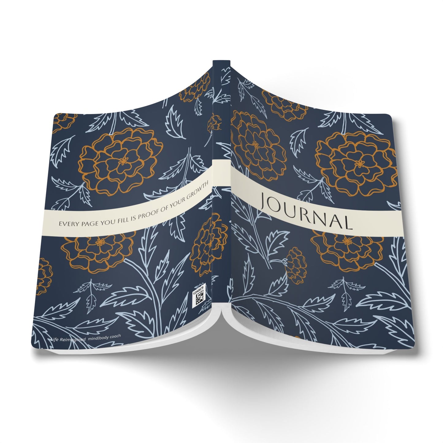 October Birth Flower Inspired Wellness Journal | Mindfulness | Affirmation | Marigold & Cosmos