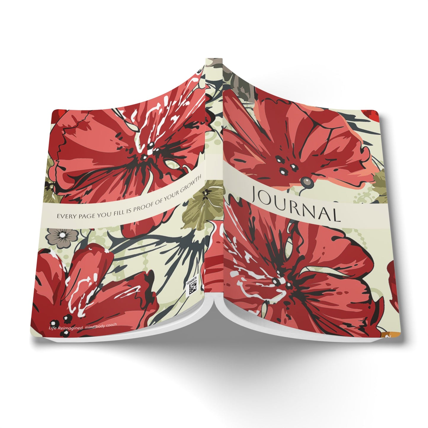 August Birth Flower Inspired Wellness Journal | Mindfulness | Affirmation | Gladiolus & Poppy