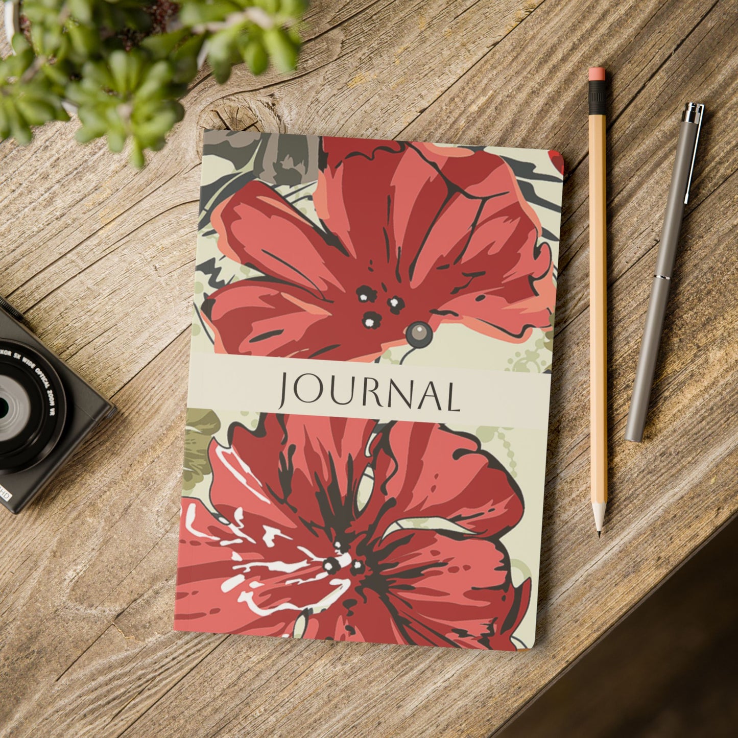August Birth Flower Inspired Wellness Journal | Mindfulness | Affirmation | Gladiolus & Poppy